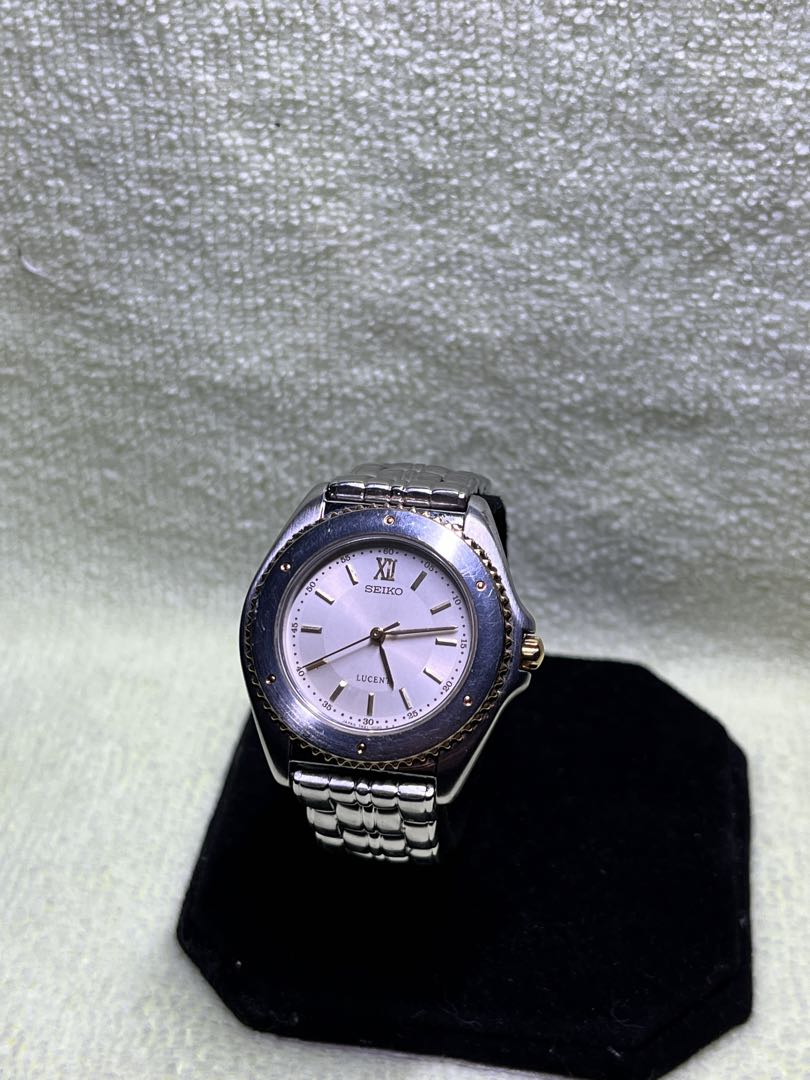 Seiko Lucent Analog Quartz Women Battery Replaced Watch Silver
