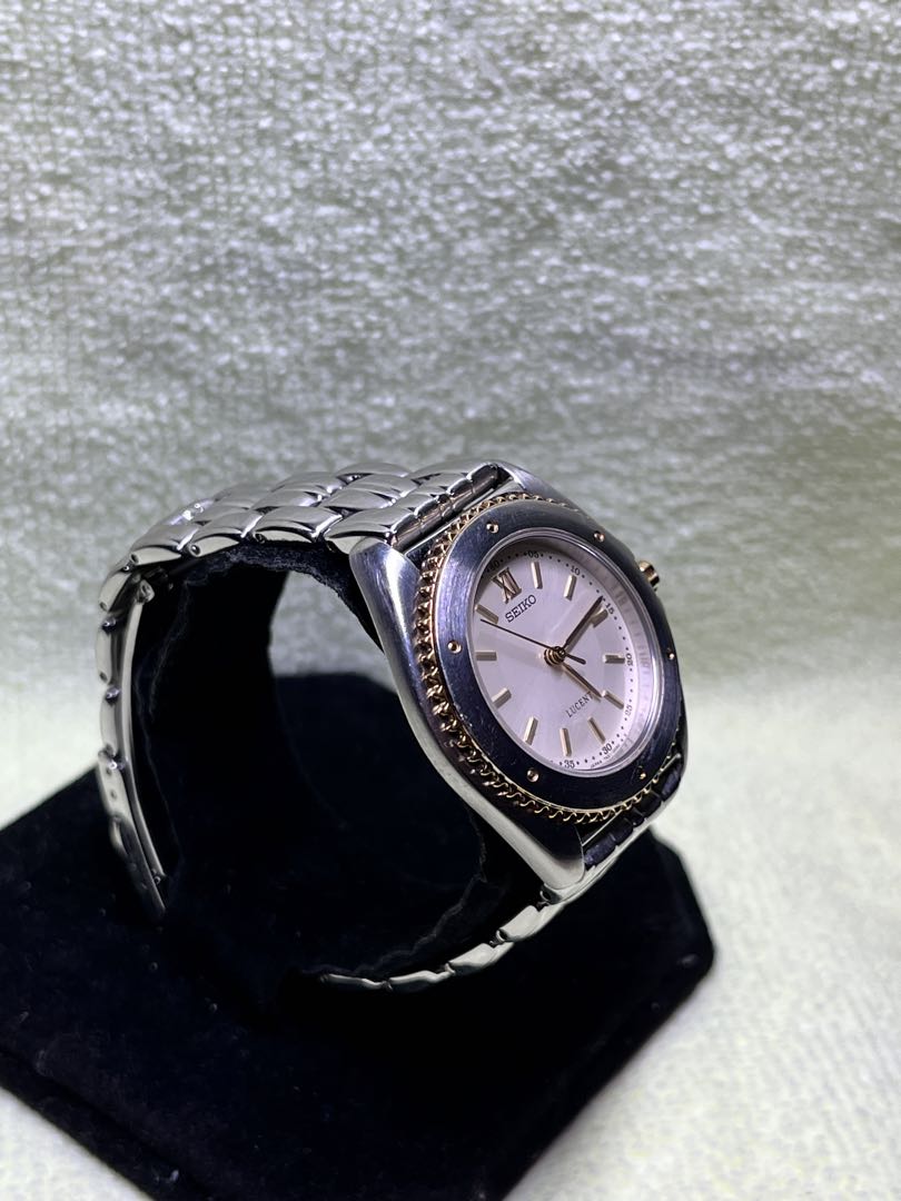 Seiko Lucent Analog Quartz Women Battery Replaced Watch Silver