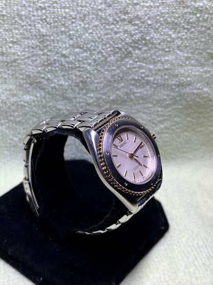 Seiko Lucent Analog Quartz Women Battery Replaced Watch Silver