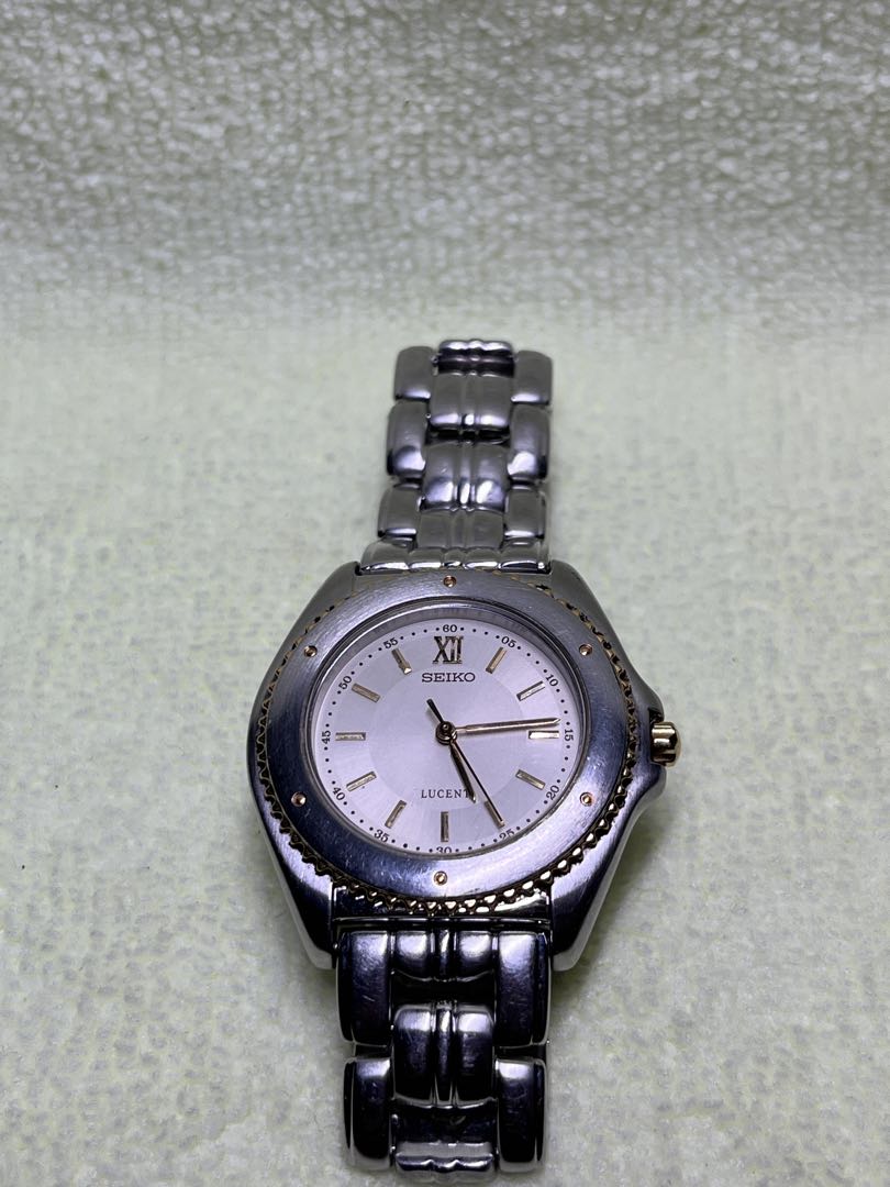 Seiko Lucent Analog Quartz Women Battery Replaced Watch Silver