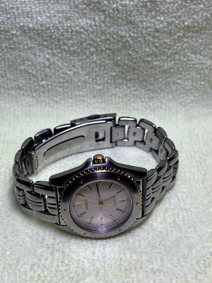 Seiko Lucent Analog Quartz Women Battery Replaced Watch Silver