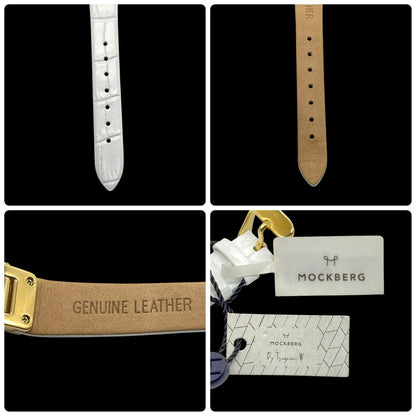 Mockberg Analog Quartz Women X Tsugumi Watarai Collaboration Watch White Strap Excellent Condition