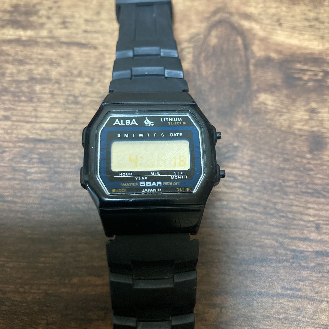 Seiko ALBA LITHIUM W401-4160 Z0 Digital Quartz Watch - For Parts Or Repair