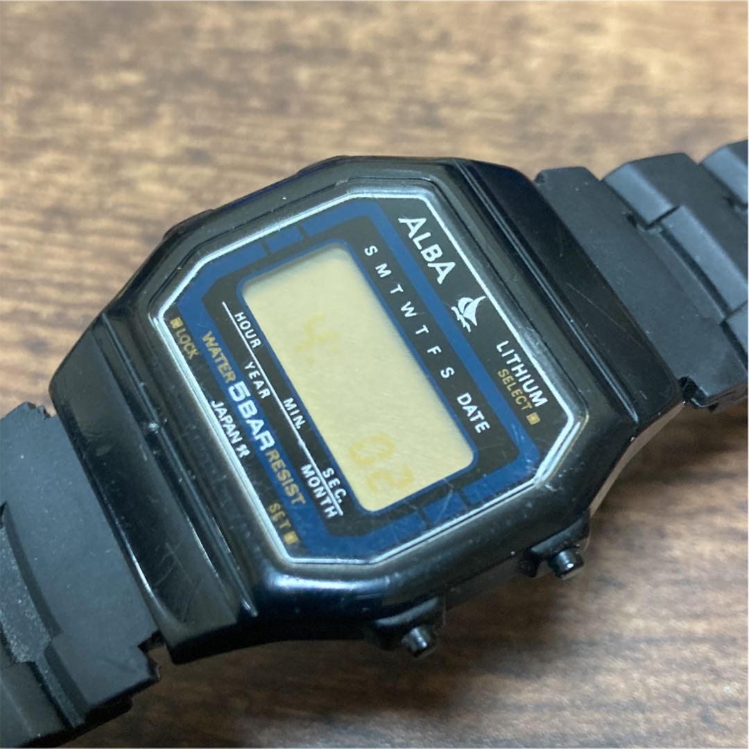 Seiko ALBA LITHIUM W401-4160 Z0 Digital Quartz Watch - For Parts Or Repair