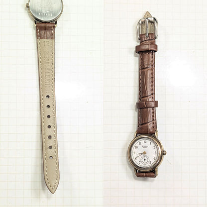 Seiko Avenue Analog Quartz Women Small Seconds Battery & Band Replaced Working Item