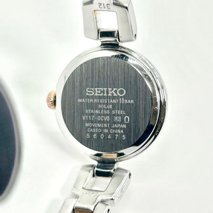 Seiko V117-00V0 Analog Quartz Women Solar Watch