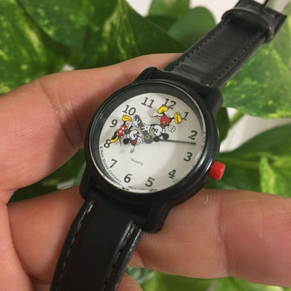 Seiko Alba Disney Analog Quartz Women Rare Retro Mickey & Minnie Watch