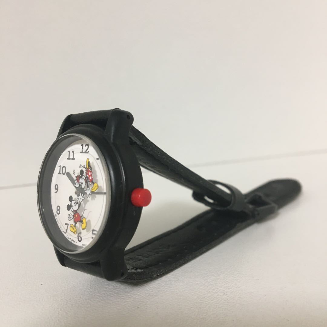 Seiko Alba Disney Analog Quartz Women Rare Retro Mickey & Minnie Watch