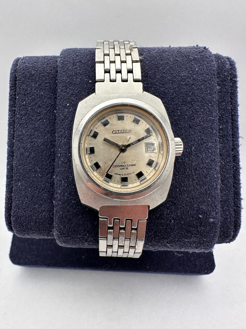 Citizen Cosmo Star Date 6-610501-D Analog Mechanical (Manual) Unisex Adults Vintage Wristwatch 25Mm Hand-Winding