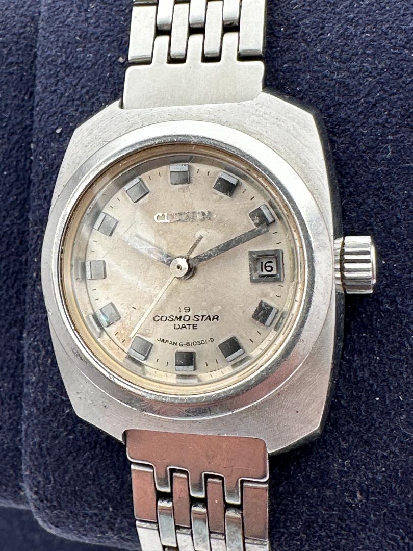 Citizen Cosmo Star Date 6-610501-D Analog Mechanical (Manual) Unisex Adults Vintage Wristwatch 25Mm Hand-Winding
