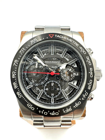 Brookiana Analog Quartz Men Gimmick Rotor Watch