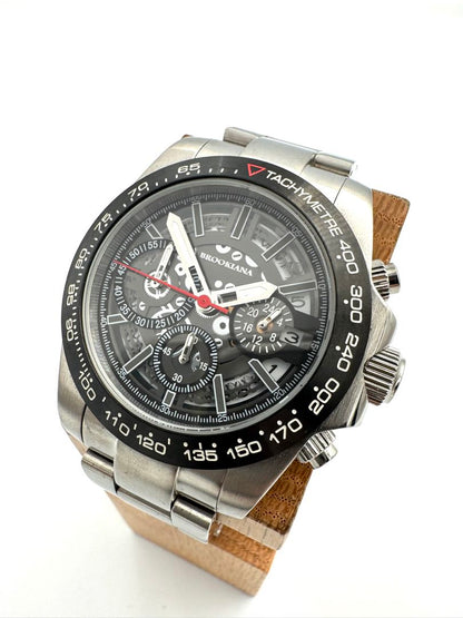 Brookiana Analog Quartz Men Gimmick Rotor Watch