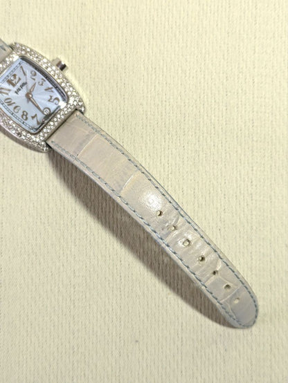 Folli Follie Analog Quartz Women フォリフォリ ストーン付き水色 カレンダー付き 稼働中