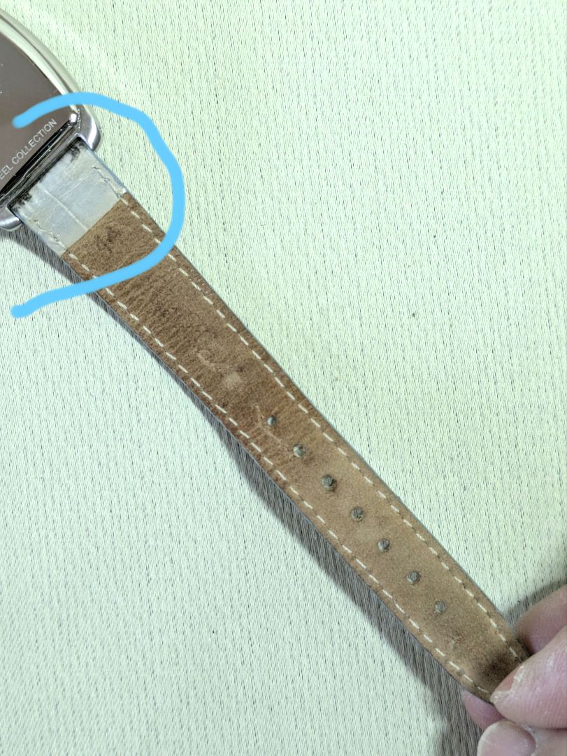 Folli Follie Analog Quartz Women フォリフォリ ストーン付き水色 カレンダー付き 稼働中