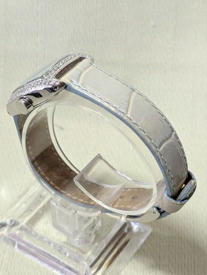 Folli Follie Analog Quartz Women フォリフォリ ストーン付き水色 カレンダー付き 稼働中