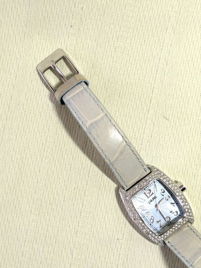 Folli Follie Analog Quartz Women フォリフォリ ストーン付き水色 カレンダー付き 稼働中