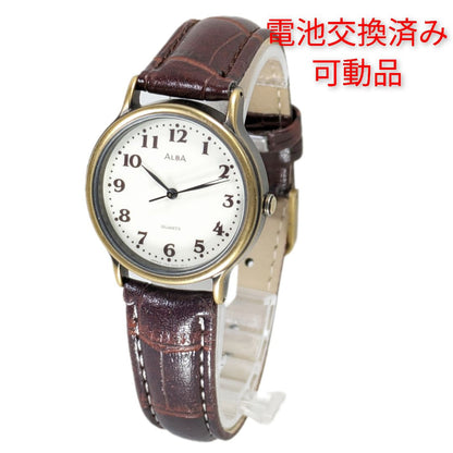 Seiko Alba Analog Quartz Men Battery & Band Replaced Working Item