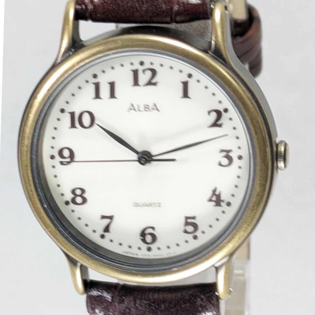 Seiko Alba Analog Quartz Men Battery & Band Replaced Working Item