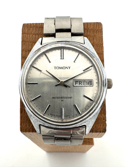 Seiko Tomony 5000-8010 Analog Mechanical (Manual) Unisex Adults Day Date Manual Vintage Men'S Watch Runs