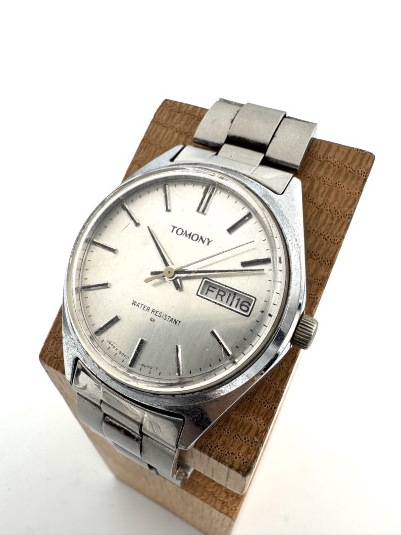 Seiko Tomony 5000-8010 Analog Mechanical (Manual) Unisex Adults Day Date Manual Vintage Men'S Watch Runs