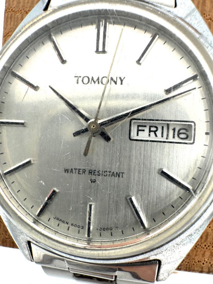 Seiko Tomony 5000-8010 Analog Mechanical (Manual) Unisex Adults Day Date Manual Vintage Men'S Watch Runs