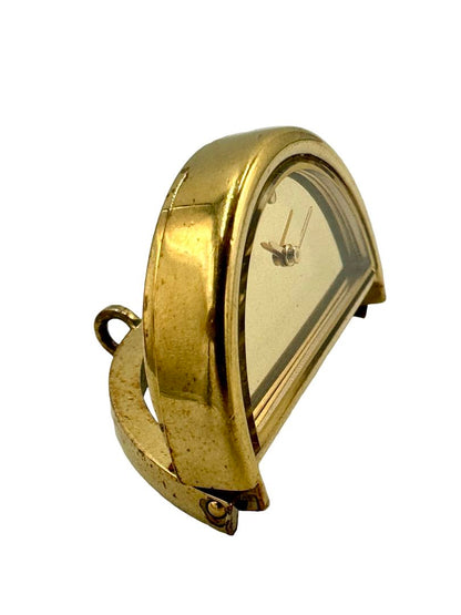 Seiko Pocket Watch 5420-5350 Analog Quartz Unisex Adults Vintage Gold Tone Crescent Desk Head Only