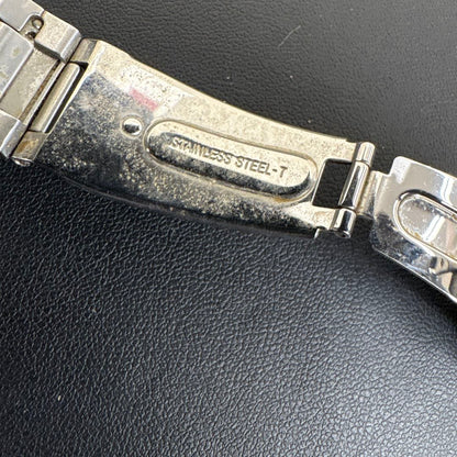 Seiko V147-0AE0 Analog Solar Men Running Ss Gp Mother of Pearl