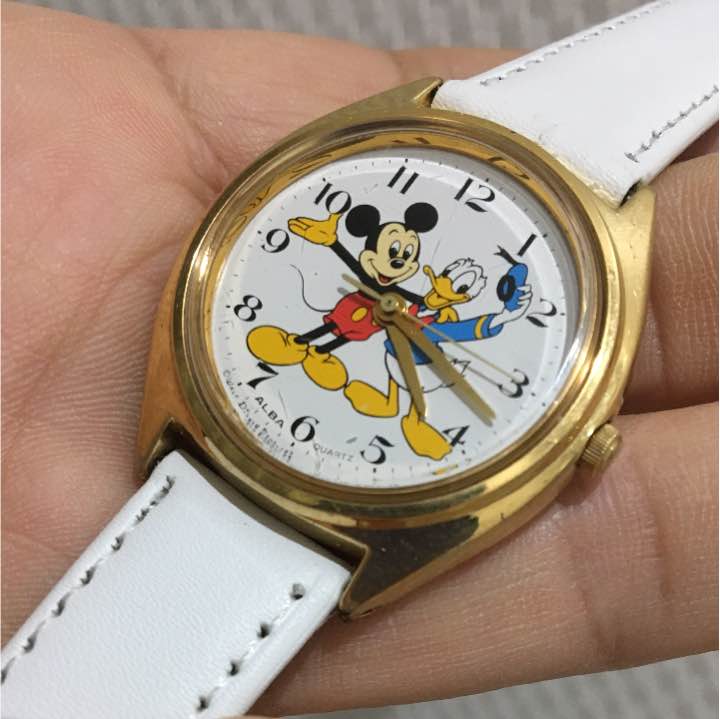 Seiko Alba Disney Analog Quartz Women Rare Mickey & Donald Watch