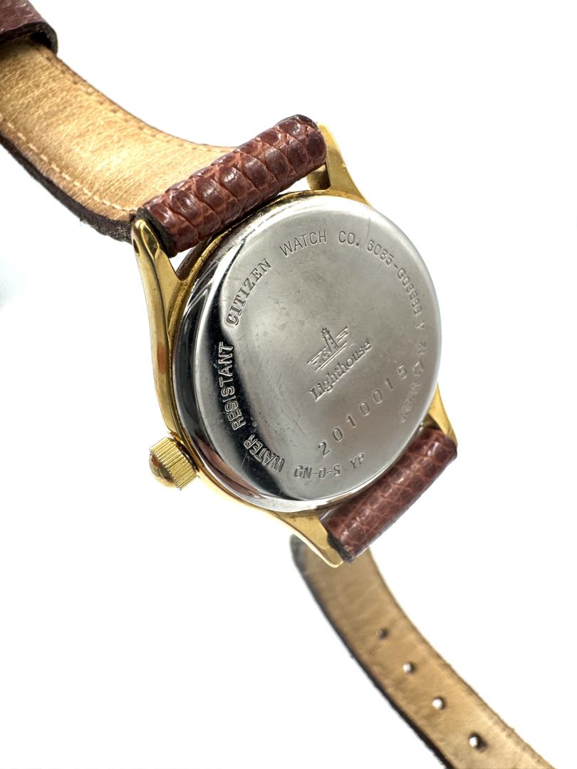 Citizen Lighthouse 6085-G02534 Analog Quartz (Battery) Women Vintage Moonphase Gold Plated Ladies Junk Watch