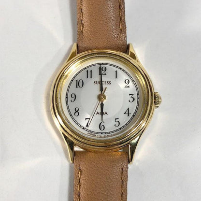 Seiko Alba SUCCESS V701-1S10 Analog Quartz Women Beautiful Item Unused Leather Belt Working Item