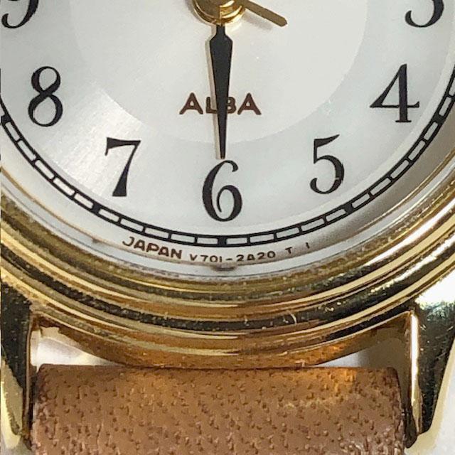 Seiko Alba SUCCESS V701-1S10 Analog Quartz Women Beautiful Item Unused Leather Belt Working Item