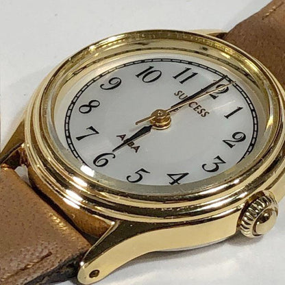 Seiko Alba SUCCESS V701-1S10 Analog Quartz Women Beautiful Item Unused Leather Belt Working Item