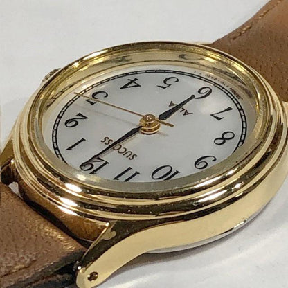 Seiko Alba SUCCESS V701-1S10 Analog Quartz Women Beautiful Item Unused Leather Belt Working Item