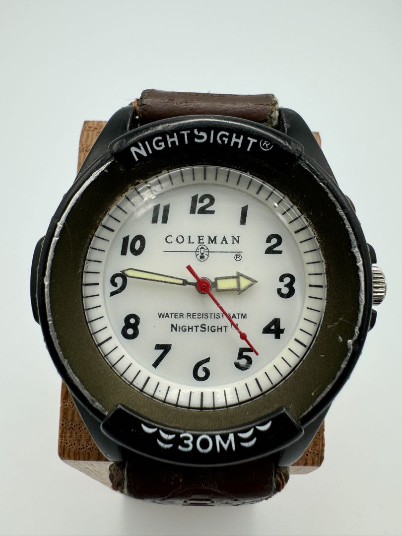 Coleman Analog Quartz Men Night Sight Watch Military