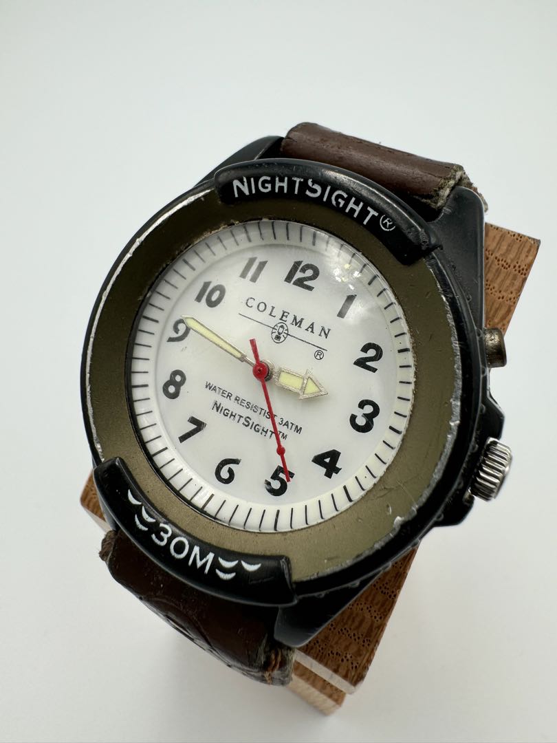 Coleman Analog Quartz Men Night Sight Watch Military