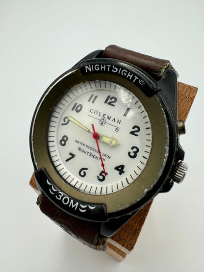 Coleman Analog Quartz Men Night Sight Watch Military