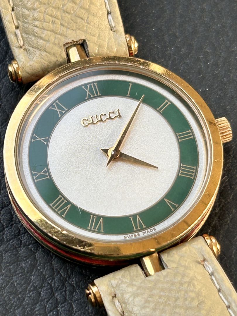 Gucci Sherry Line Analog Quartz Men グッチシェリーライン Menサイズ Working Item