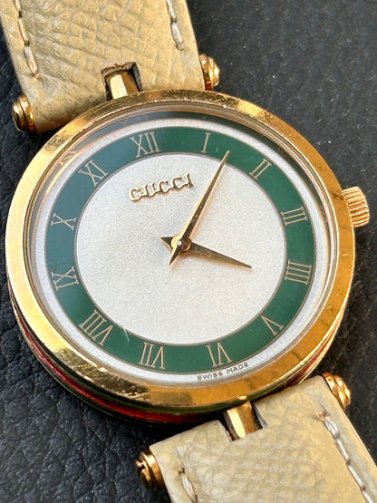 Gucci Sherry Line Analog Quartz Men グッチシェリーライン Menサイズ Working Item
