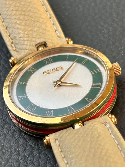 Gucci Sherry Line Analog Quartz Men グッチシェリーライン Menサイズ Working Item