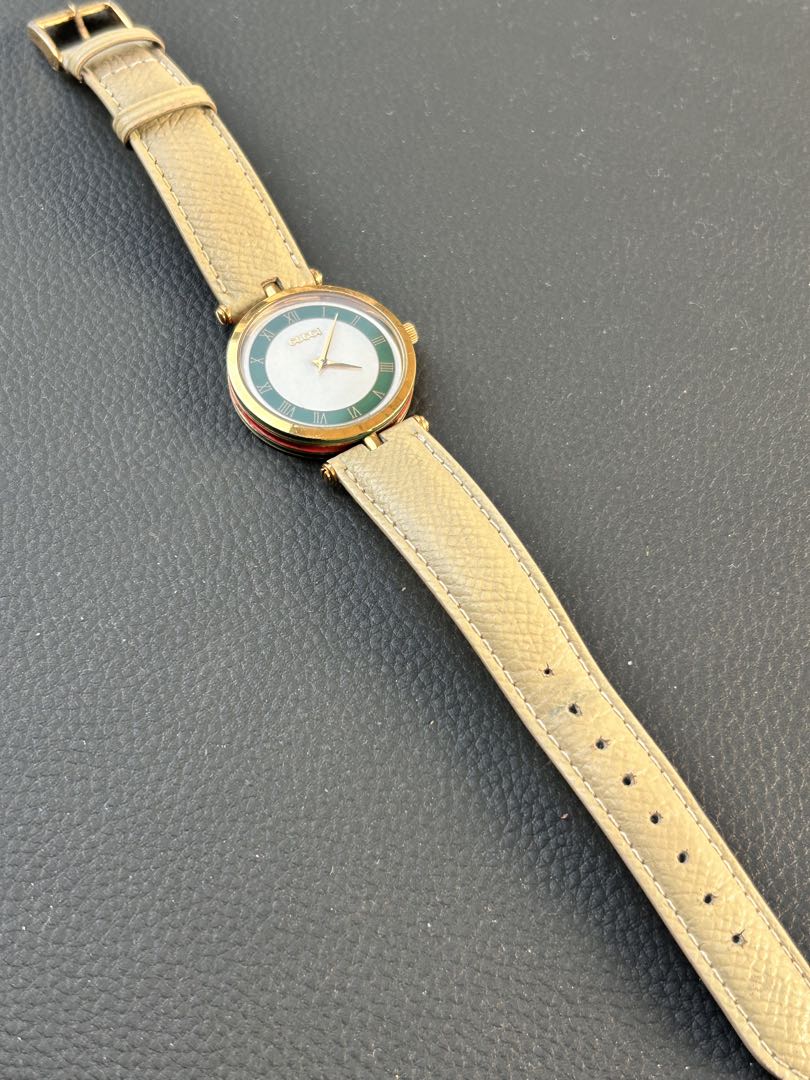 Gucci Sherry Line Analog Quartz Men グッチシェリーライン Menサイズ Working Item