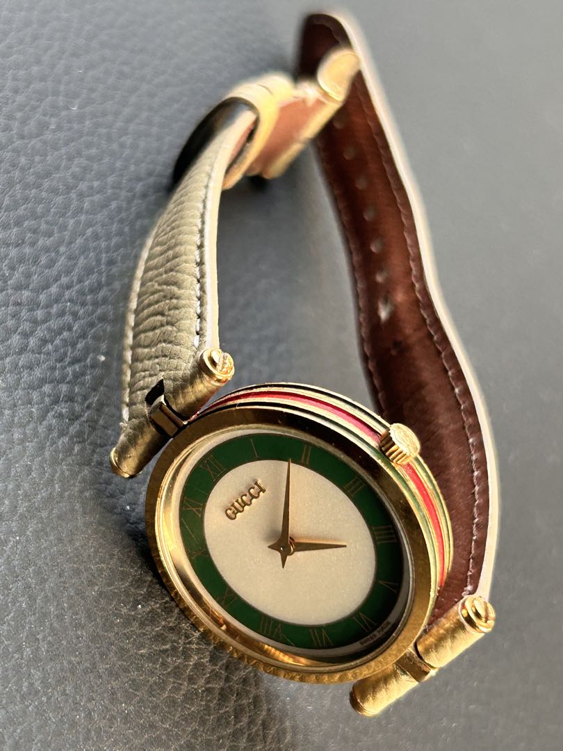 Gucci Sherry Line Analog Quartz Men グッチシェリーライン Menサイズ Working Item
