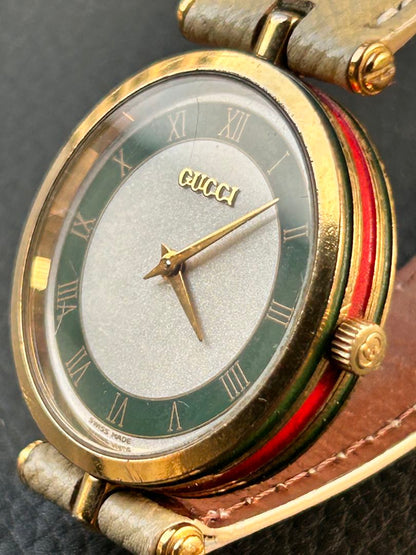 Gucci Sherry Line Analog Quartz Men グッチシェリーライン Menサイズ Working Item