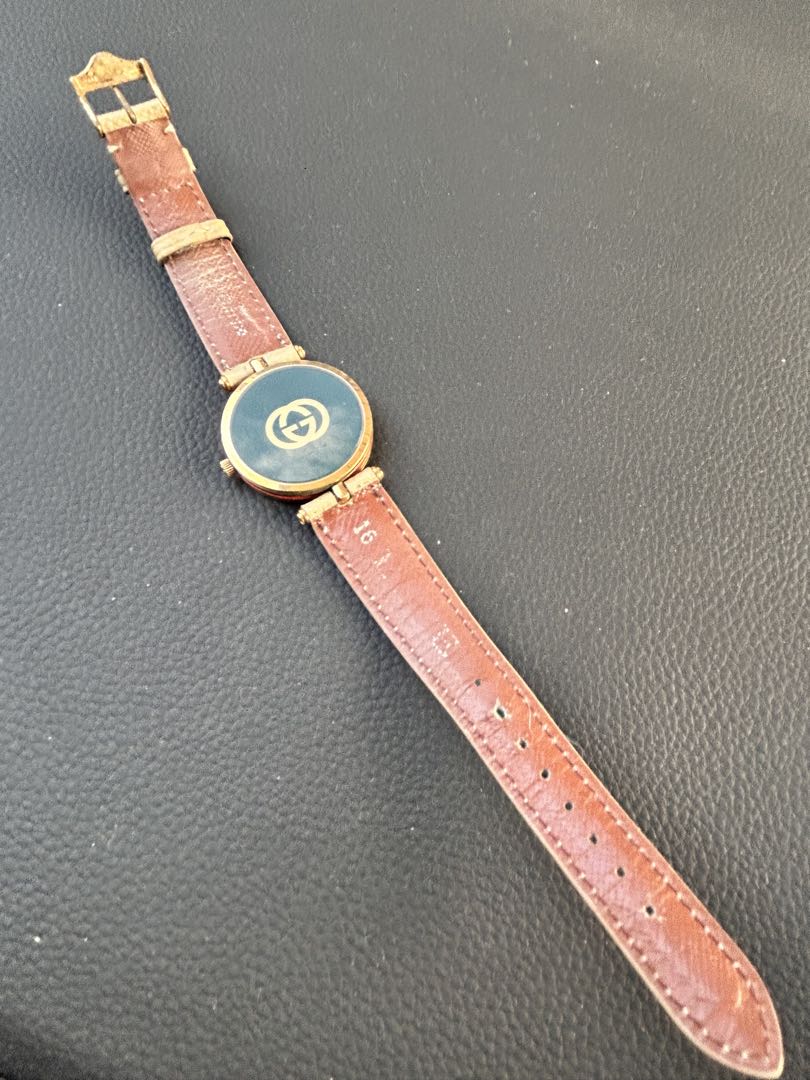 Gucci Sherry Line Analog Quartz Men グッチシェリーライン Menサイズ Working Item