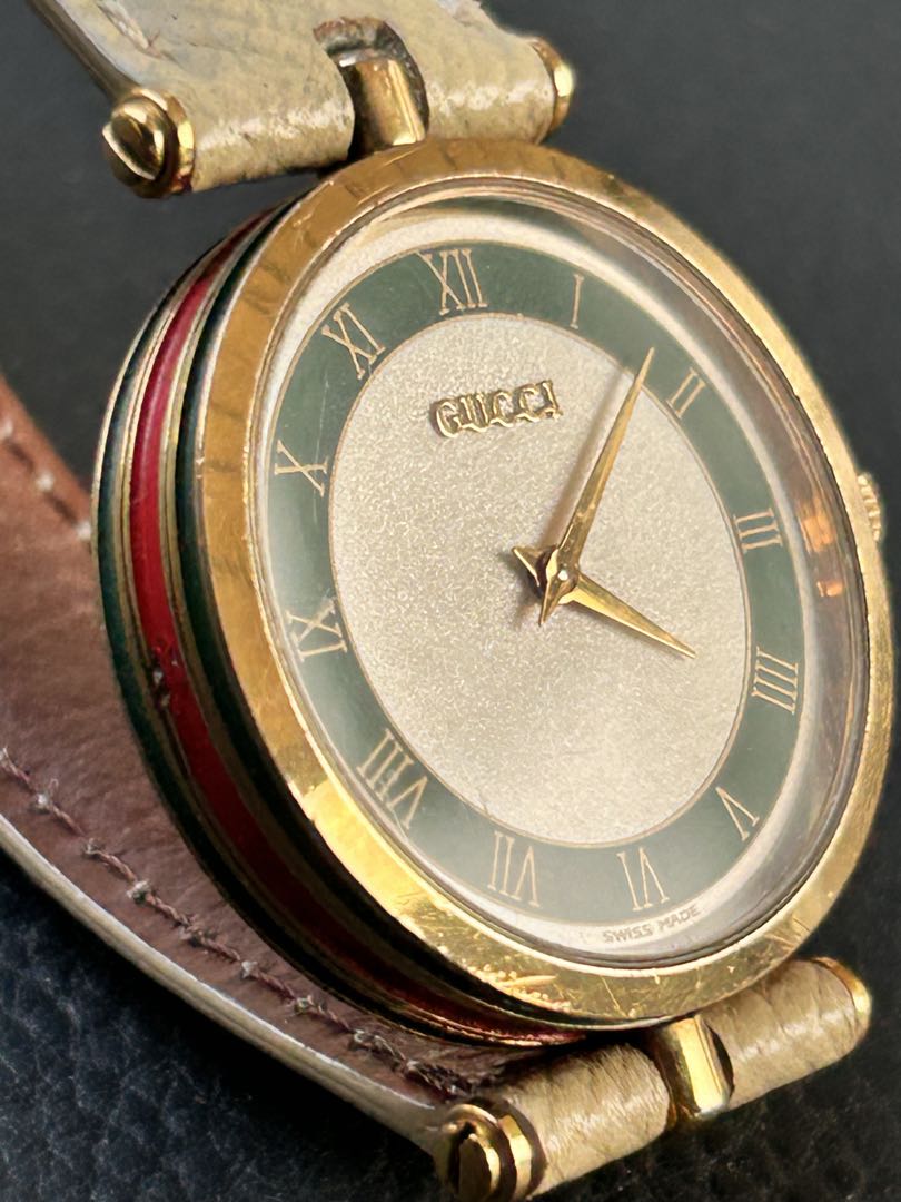 Gucci Sherry Line Analog Quartz Men グッチシェリーライン Menサイズ Working Item