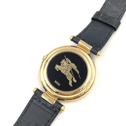 BURBERRY Analog Quartz Women Beautiful Check Pattern Leather Belt