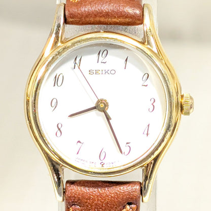 Seiko Analog Quartz Women Battery & Band Replaced Working Item