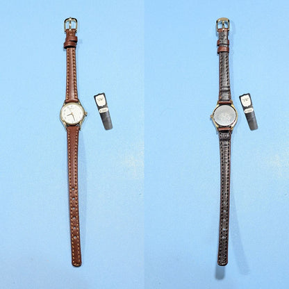 Seiko Analog Quartz Women Battery & Band Replaced Working Item