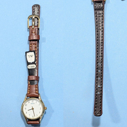Seiko Analog Quartz Women Battery & Band Replaced Working Item