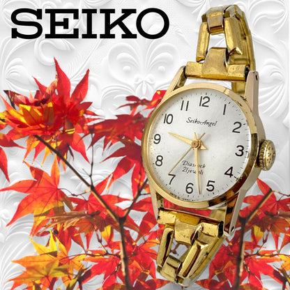 Seiko ANGEL Analog Mechanical (Manual) Women 21 Jewels Gold Plated Manual Winding Watch