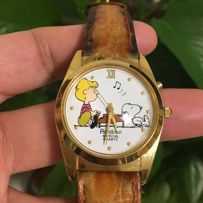 Snoopy Analog Quartz Women 希少 レトロ スヌーピー Watch